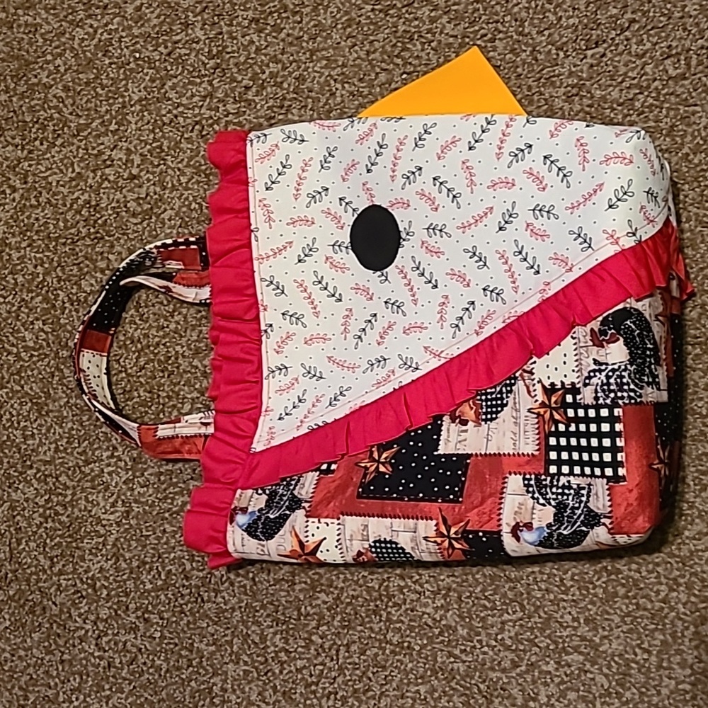Homemade chicken tote.